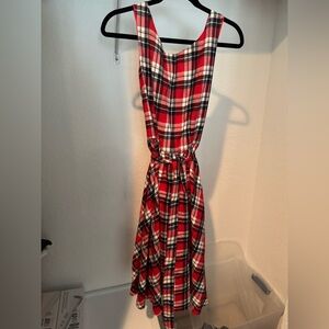 Acevog Plaid Sleeveless Dress